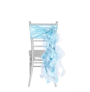 Rental - Curly willow chair sash - Baby Blue