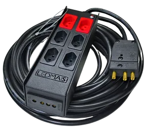 Régua PTV 20A para ABNT 3 Pinos (6 Entradas) 5m LEDMAIS