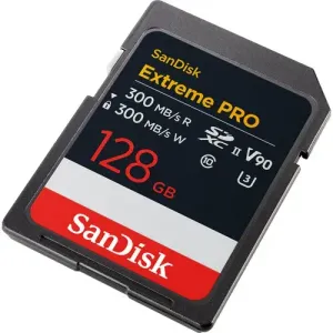 Cartão SD V90 128GB 300 MB/s Extreme Pro U3 Classe 10 SANDISK