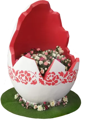 Ou spart si decorat cu flori 2,2m