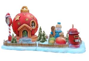 Scnery Christmas Ball House