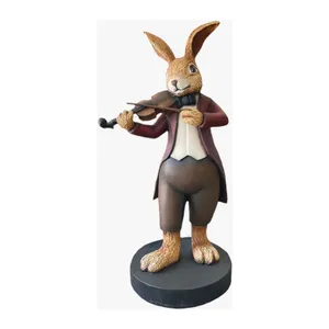 Figurina iepure cu vioara