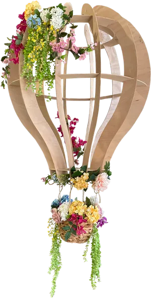 Balon aer cald cu flori 1.5m
