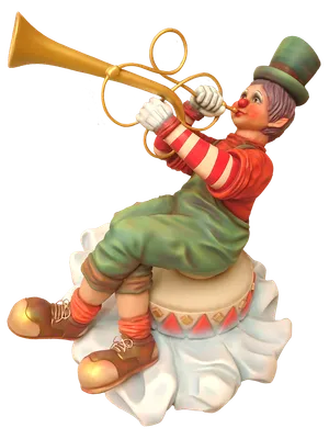 Figurina clovn cu trompeta 2m