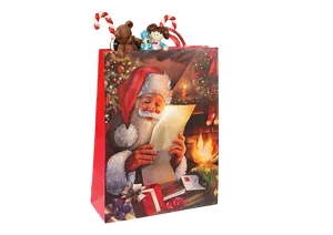 Scenery Santa`s Gift Bag