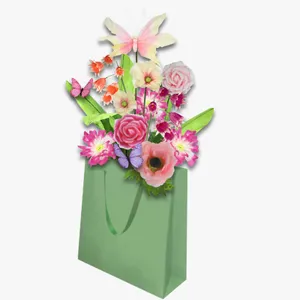 Punga hartie decorata cu flori 2 x 0,5 x 3m