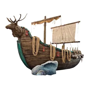 Barca piratului Mos Craciun 7 x 4 x 7 m