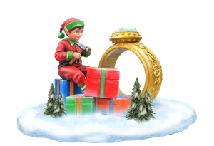 Scenery Elf with giant ring