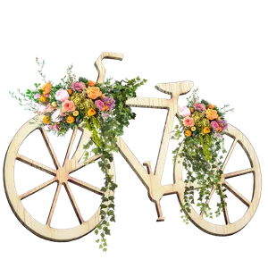 Bicicleta decorata cu flori 2 x 1m
