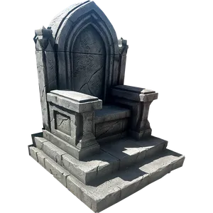 Tron medieval de piatra 2,2m