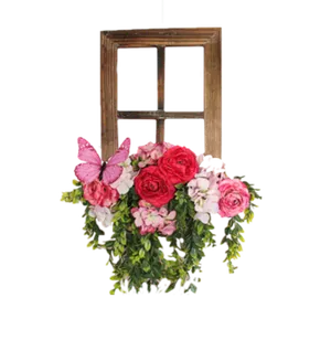 Ferestre decorate cu textura lemn