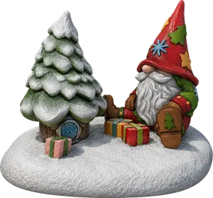 Scenery Gnome with Fir Tree 1.5m