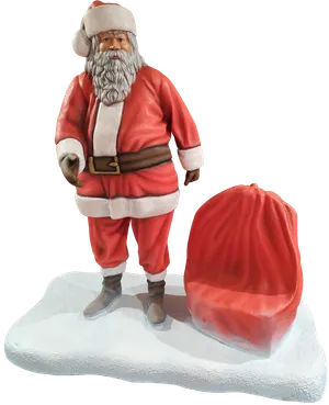 Figurina Mos Craciun cu sac tip scaun 1.9m