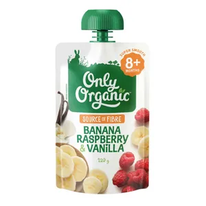 Only Organic 8+ Months - Banana Raspberry & Vanilla 