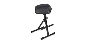 Banco para Contrabajo y Cello Mecanismo Neumático,  Asiento Ergonómico Color Negro, Respaldo y Reposapies Marca K & M, modelo 14047