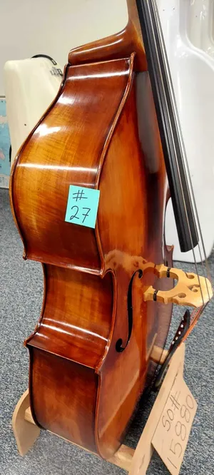 Contrabajo de 5 cuerdas Premium Master I Violin Shape  7/8 G5-5, Puente de Altura Ajustable, con cuerdas Bel Canto Christopher DB603F5G5
