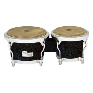 Bongos 7″ y 8-1/2″ Toca Custom Deluxe Negro Sparkle 4600BKS