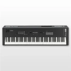 Piano Eléctrico de 88 Teclas Pesadas con Soporte, Pedal de Sustain y Banco. No incluye atril de partituras, Yamaha MX88