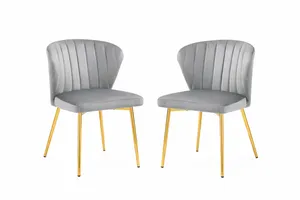 Grey Velvet Dining Chair