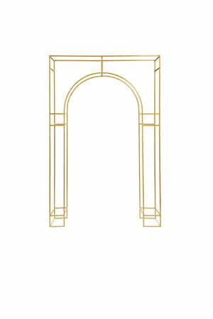 Gold Square Wedding Arch