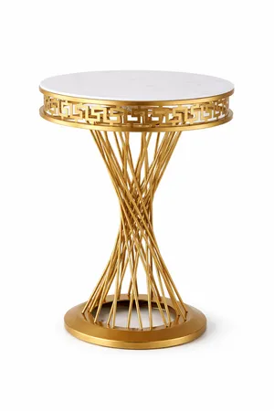 Gold & Marble Accent Table