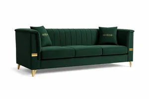 Emerald Velvet Luxe Sofa