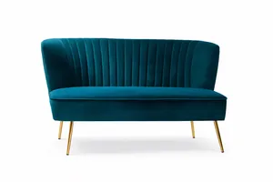 Royal Sapphire Velvet Loveseat