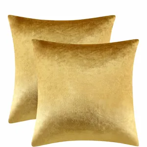 Velvet Gold Pillows (2 count)