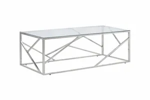 Silver Gass Top Table