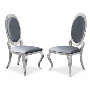 Grey and Silver Dining Chair