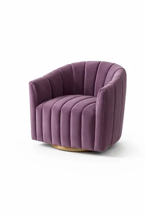 Channel Swivel Barrel Chair
