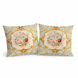 Rococo Design Floral Pillows 18x18