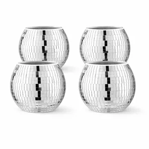 Glass Disco Ball Centerpiece Set (4)