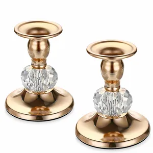 Gold and Crystal Candle Holder