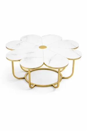 Marble Bloom Accent Table