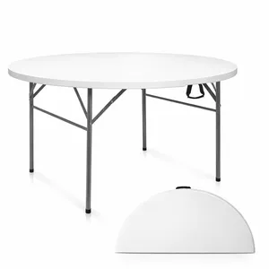 Round White Plastic Table