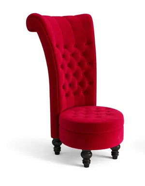 Red Velvet Royal High-back Chair