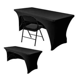 4 Foot Black Table Cloth