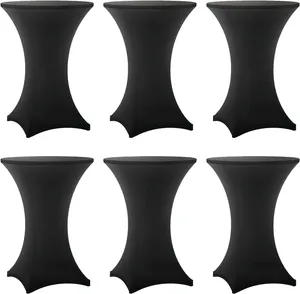(1) Black Cocktail Table Cover