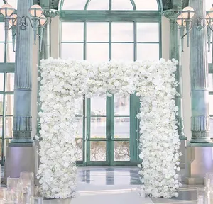 Premium 3D Rose, Hydrangea and Baby Breath 8ft x 8ft Arch