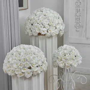 White Rose Flower Ball - XLarge