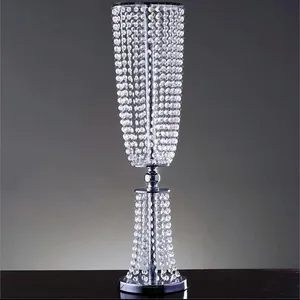 Silver Crystal Hourglass Centerpiece 32
