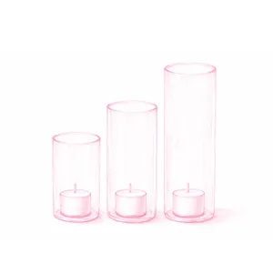 Cylinder tea light holders