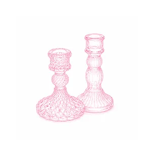 Glass Candlesticks