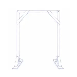 white wooden arbor