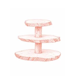 tiered wood cake stand