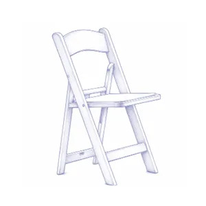 white folding chair