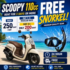 Scoopy 110cc + Free Snorkel