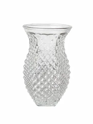 Textured Clear Vase