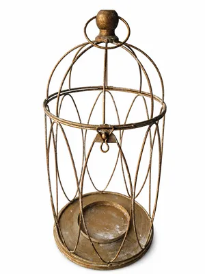 Antique Gold Candle Cage LARGE